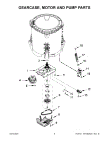 05 - Gearcase, Motor And Pump Parts parts for Whirlpool Washer WTW6120HW1 from AppliancePartsPros.com