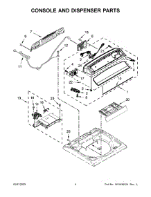 03 - Console And Dispenser Parts parts for Whirlpool Washer WTW7500GC3 from AppliancePartsPros.com