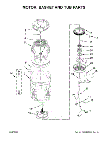 04 - Motor, Basket And Tub Parts parts for Whirlpool Washer WTW7500GC3 from AppliancePartsPros.com