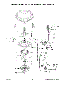05 - Gearcase, Motor And Pump Parts parts for Whirlpool Washer WTW8120HC0 from AppliancePartsPros.com