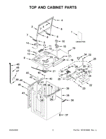 02 - Top And Cabinet Parts parts for Whirlpool Washer WTW8127LC1 from AppliancePartsPros.com