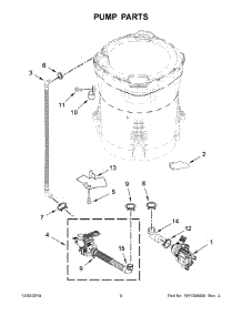 05 - Pump Parts parts for Whirlpool Washer WTW8500DW6 from AppliancePartsPros.com