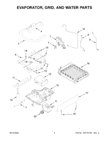 Evaporator, Grid, And Water Parts parts for Whirlpool Refrigerator WUI75X15HW02 from AppliancePartsPros.com