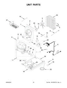 06 - Unit Parts parts for Whirlpool Refrigerator WUI95X15HZ01 from AppliancePartsPros.com