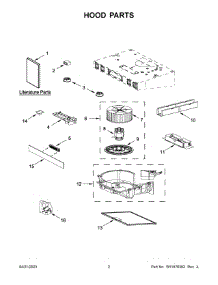 02 - Hood Parts parts for Whirlpool Range Hood WVU57UC6FS2 from AppliancePartsPros.com
