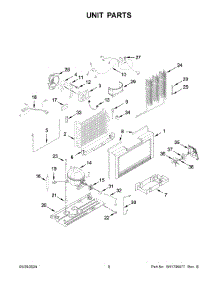 05 - Unit Parts parts for Whirlpool Freezer WZF56R16DW10 from AppliancePartsPros.com
