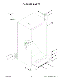02 - Cabinet Parts parts for Whirlpool Freezer WZF57R16FW10 from AppliancePartsPros.com