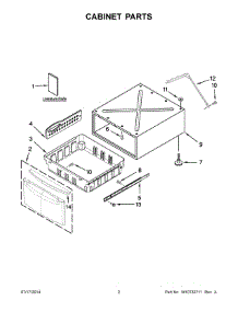 02 - Cabinet Parts parts for Whirlpool Washer XHPW155DW0 from AppliancePartsPros.com