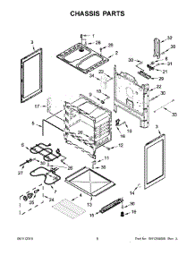 05 - Door Parts parts for Whirlpool Range YACR4303MFW2 from AppliancePartsPros.com