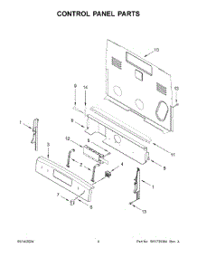 03 - Control Panel Parts parts for Whirlpool Range YACR4303MFW9 from AppliancePartsPros.com