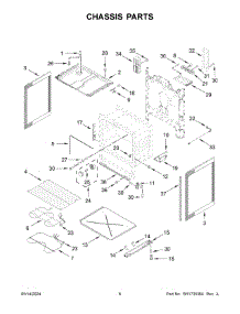 04 - Chassis Parts parts for Whirlpool Range YACR4303MFW9 from AppliancePartsPros.com