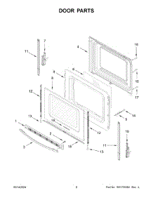 05 - Door Parts parts for Whirlpool Range YACR4303MFW9 from AppliancePartsPros.com