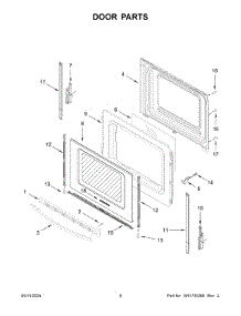 05 - Door Parts parts for Whirlpool Range YACR4303MMS1 from AppliancePartsPros.com