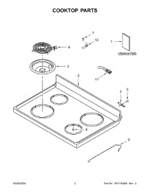 02 - Cooktop Parts parts for Whirlpool Range YACR4503SFW9 from AppliancePartsPros.com