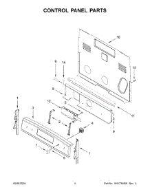 03 - Control Panel Parts parts for Whirlpool Range YACR4503SFW9 from AppliancePartsPros.com