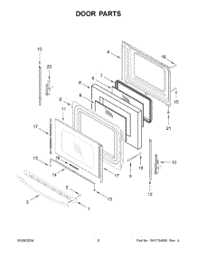 05 - Door Parts parts for Whirlpool Range YACR4503SFW9 from AppliancePartsPros.com