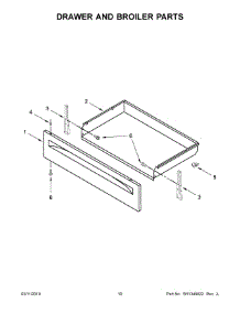 05 - Door Parts parts for Whirlpool Range YAER6303MFW2 from AppliancePartsPros.com