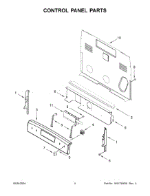 03 - Control Panel Parts parts for Whirlpool Range YAER6303MFW6 from AppliancePartsPros.com