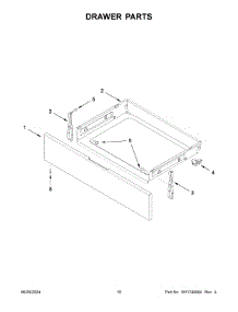 06 - Drawer Parts parts for Whirlpool Range YAER6303MMS1 from AppliancePartsPros.com