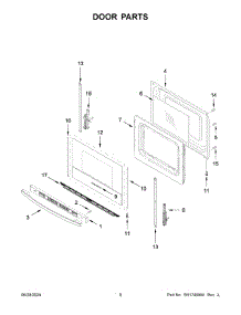 05 - Door Parts parts for Whirlpool Range YAER6303MMS1 from AppliancePartsPros.com
