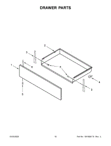 06 - Drawer Parts parts for Whirlpool Range YAER6603SFW5 from AppliancePartsPros.com