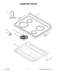 02 - Cooktop Parts parts for Whirlpool Range YAER6603SFW6 from AppliancePartsPros.com