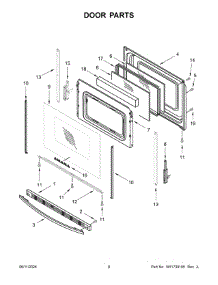 05 - Door Parts parts for Whirlpool Range YAER6603SFW6 from AppliancePartsPros.com