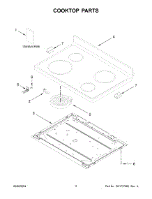 02 - Cooktop Parts parts for Whirlpool Range YAER6603SMS1 from AppliancePartsPros.com