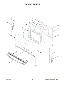 05 - Door Parts parts for Whirlpool Range YAER6603SMS1 from AppliancePartsPros.com