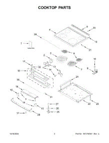02 - Cooktop Parts parts for Whirlpool Range YAES6603SFW6 from AppliancePartsPros.com