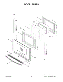 04 - Door Parts parts for Whirlpool Range YAES6603SFW6 from AppliancePartsPros.com