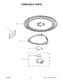 06 - Turntable Parts parts for Whirlpool Microwave YAMV2307PFW07 from AppliancePartsPros.com
