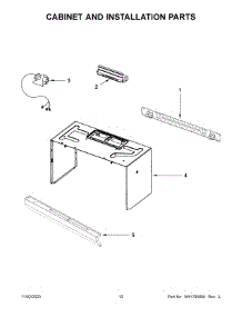 07 - Cabinet And Installation Parts parts for Whirlpool Microwave YAMV2307PFW07 from AppliancePartsPros.com