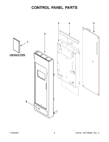 02 - Control Panel Parts parts for Whirlpool Microwave YAMV2307PFW07 from AppliancePartsPros.com