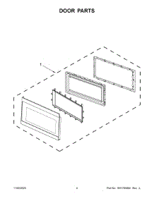 03 - Door Parts parts for Whirlpool Microwave YAMV2307PFW07 from AppliancePartsPros.com