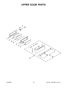 06 - Upper Door Parts parts for Whirlpool Range YKFED500EBS3 from AppliancePartsPros.com