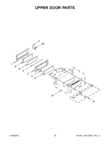 06 - Upper Door Parts parts for Whirlpool Range YKFED500ESS3 from AppliancePartsPros.com