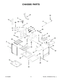 04 - Chassis Parts parts for Whirlpool Range YKFEG500EBS5 from AppliancePartsPros.com