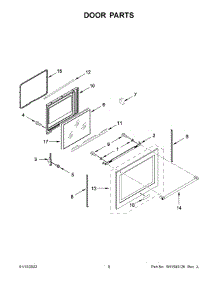 05 - Door Parts parts for Whirlpool Range YKFEG500EBS5 from AppliancePartsPros.com