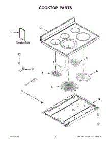 02 - Cooktop Parts parts for Whirlpool Range YKFEG500ESS5 from AppliancePartsPros.com