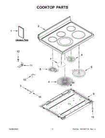02 - Cooktop Parts parts for Whirlpool Range YKFEG500ESS7 from AppliancePartsPros.com