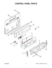 03 - Control Panel Parts parts for Whirlpool Range YKFEG500ESS7 from AppliancePartsPros.com