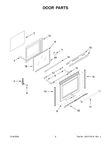 Door Parts parts for Whirlpool Range YKFEG500ESS8 from AppliancePartsPros.com