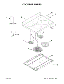 Cooktop Parts parts for Whirlpool Range YKFEG500ESS8 from AppliancePartsPros.com