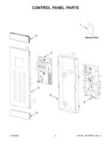 02 - Control Panel Parts parts for Whirlpool Microwave YKMMF330PPS00 from AppliancePartsPros.com