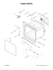 Oven Parts parts for Whirlpool Wall Oven YKOSC504PPS00 from AppliancePartsPros.com