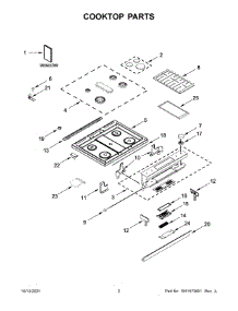 02 - Cooktop Parts parts for Whirlpool Range YKSDB900ESS5 from AppliancePartsPros.com