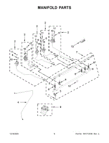 Manifold Parts parts for Whirlpool Range YKSDB900ESS9 from AppliancePartsPros.com