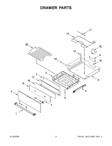 Drawer Parts parts for Whirlpool Range YKSEB900ESS7 from AppliancePartsPros.com