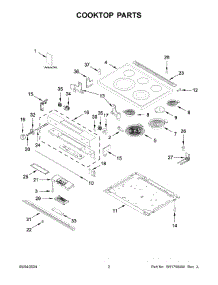 Cooktop Parts parts for Whirlpool Range YKSEB900EWH7 from AppliancePartsPros.com